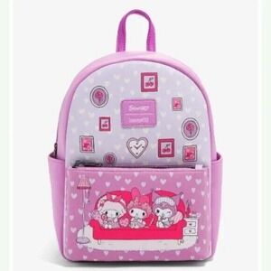 Loungefly My Melody & Kuromi Slumber‎ Party Mini Backpack